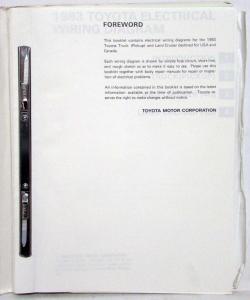 1983 Toyota Truck and Land Cruiser Electrical Wiring Diagram Manual US & Canada