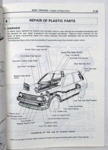 1986 Toyota Fundamental Body Repair Procedures Manual