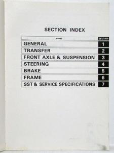 1978 Toyota Hi-Lux Service Shop Repair Manual Supplement for 4WD Chassis & Body