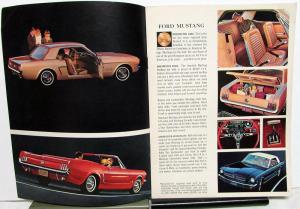 1964 Ford Mustang Falcon Fairlane Thunderbird Sales Brochure Rev 2 64 Original