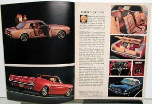 1964 Ford Mustang Falcon Fairlane Thunderbird Sales Brochure Rev 2 64 Original