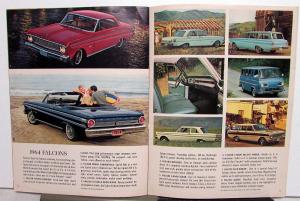1964 Ford Mustang Falcon Fairlane Thunderbird Sales Brochure Rev 2 64 Original