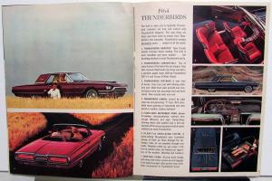 1964 Ford Mustang Falcon Fairlane Thunderbird Sales Brochure Rev 2 64 Original
