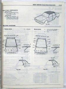 1981 Toyota Cressida Service Shop Repair Manual for Collision Damaged Body