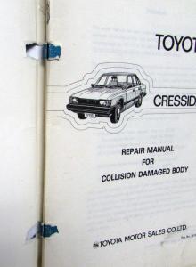 1981 Toyota Cressida Service Shop Repair Manual for Collision Damaged Body