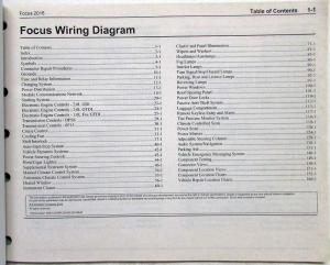 2016 Ford Focus Electrical Wiring Diagrams Manual