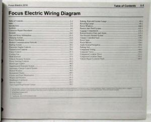 2016 Ford Focus Electric Electrical Wiring Diagrams Manual