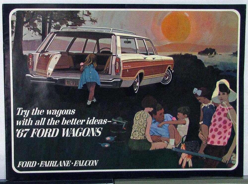 1967 Ford Fairlane Falcon Station Wagons Sales Brochure Original Rev Jan 67