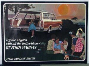 1967 Ford Fairlane Falcon Station Wagons Sales Brochure Original Rev Jan 67