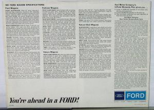 1967 Ford Fairlane Falcon Station Wagons Sales Brochure Original Rev Jan 67