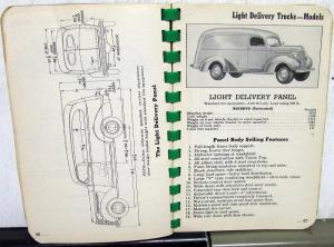 1940 Chevrolet Truck Data Book Features Options Specs Pickup Bus Panel HD