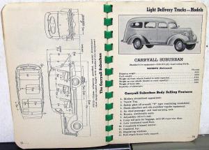 1940 Chevrolet Truck Data Book Features Options Specs Pickup Bus Panel HD