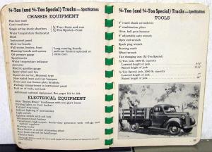 1940 Chevrolet Truck Data Book Features Options Specs Pickup Bus Panel HD