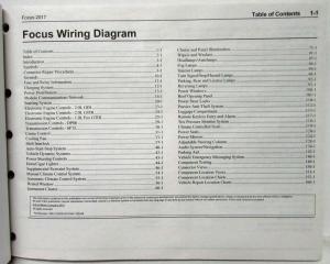 2017 Ford Focus ST Electrical Wiring Diagrams Manual