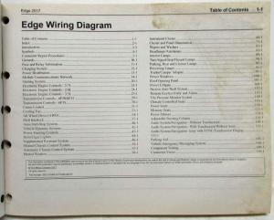 2017 Ford Edge Electrical Wiring Diagrams Manual