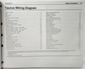 2017 Ford Taurus Interceptor Electrical Wiring Diagrams Manual