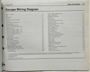 2017 Ford Escape Electrical Wiring Diagrams Manual