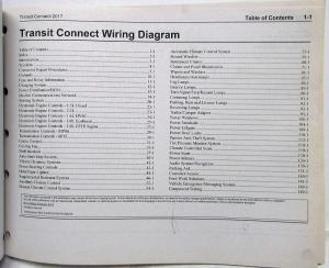 2017 Ford Transit Connect Electrical Wiring Diagrams Manual