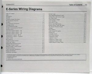 2013 Ford Econoline Club Wagon E-Series Electrical Wiring Diagrams Manual
