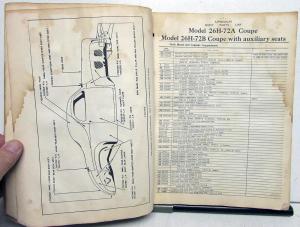 1942 Lincoln Dealer Body Parts List Book Catalog Zephyr Continental Custom Orig