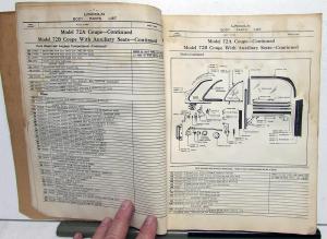 1942 Lincoln Dealer Body Parts List Book Catalog Zephyr Continental Custom Orig
