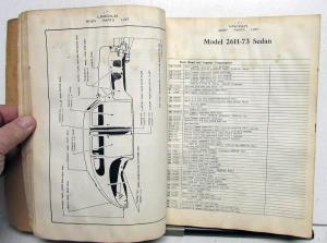 1942 Lincoln Dealer Body Parts List Book Catalog Zephyr Continental Custom Orig