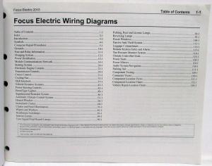 2013 Ford Focus Electric Electrical Wiring Diagrams Manual
