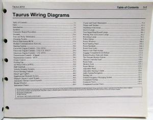 2013 Ford Taurus Interceptor Electrical Wiring Diagrams Manual