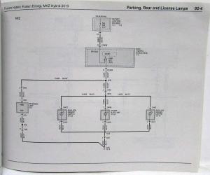 2013 Ford Fusion Energi & Lincoln MKZ Hybrid Electrical Wiring Diagrams Manual