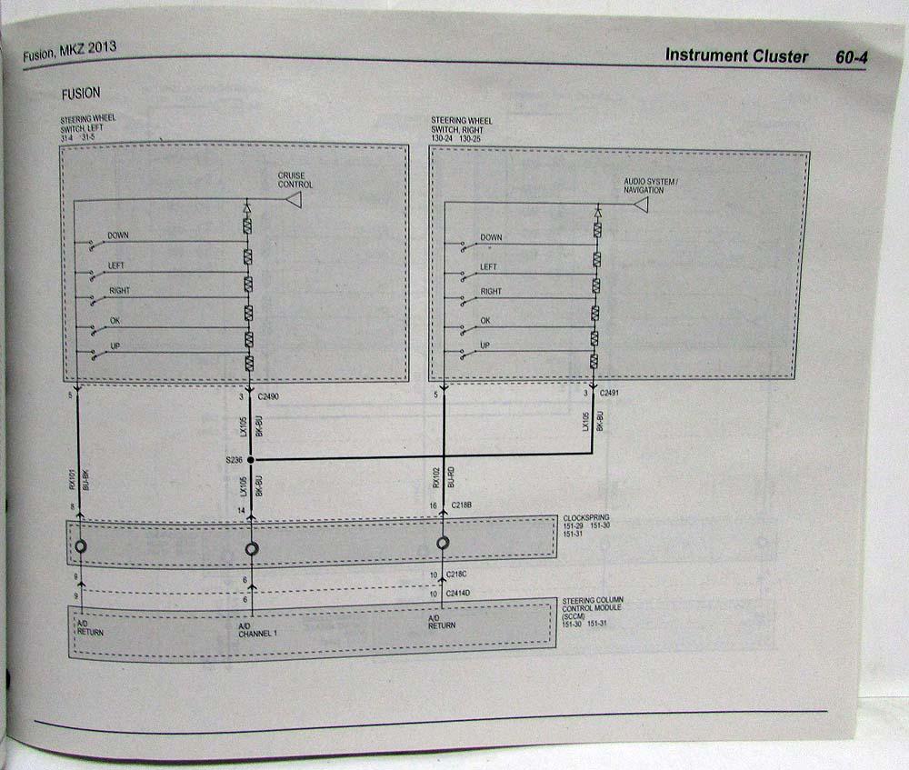 2013 Ford Fusion Lincoln MKZ Electrical Wiring Diagrams Manual  2013 Ford Fusion Ignition Wiring Diagram    Troxel's Auto Literature