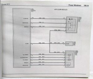 2013 Ford Escape Electrical Wiring Diagrams Manual