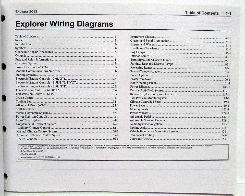 2013 ford explorer electrical wiring diagrams manual rh autopaper com