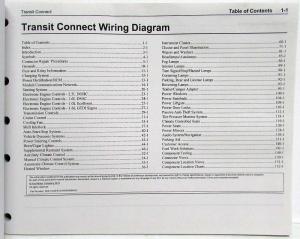 2014 Ford Transit Connect Electrical Wiring Diagrams Manual