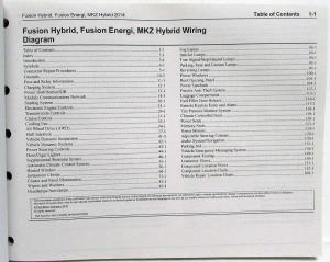 2014 Ford Fusion Energi & Lincoln MKZ Hybrid Electrical Wiring Diagrams Manual