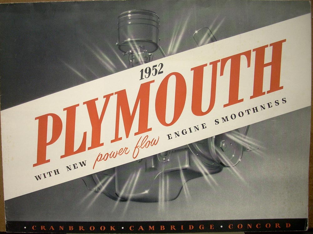 1952 Plymouth Cranbrook Cambridge Concord Dealer Sales Brochure ORIGINAL