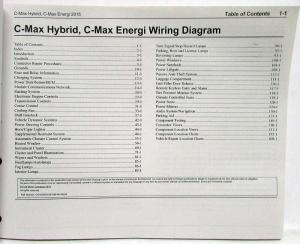 2015 Ford C-Max Hybrid Energi Electric Electrical Wiring Diagrams Manual