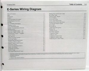 2015 Ford Econoline Club Wagon E-Series Electrical Wiring Diagrams Manual