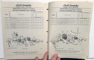 1952 Lincoln Cosmopolitan & Capri Dealer Parts Book Catalog Hydra-Matic Trans