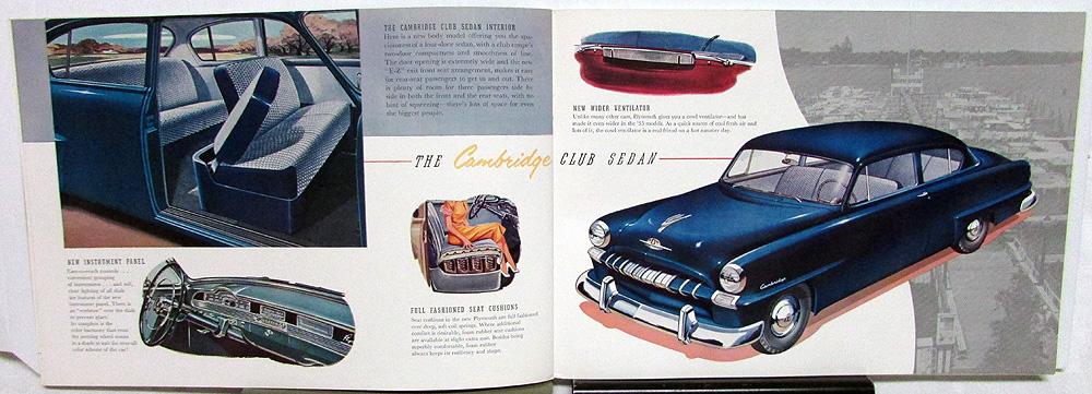 ad 1953 Plymouth Cranbrook & Cambridge Sales Brochure; catalog S0026 