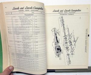 1949-1951 Lincoln Dealer Chassis Parts Book Catalog List Cosmopolitan Original