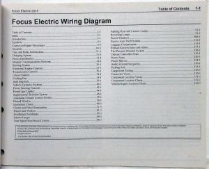 2015 Ford Focus Electric Electrical Wiring Diagrams Manual