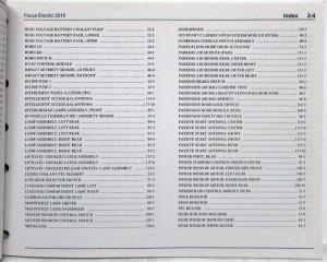 2015 Ford Focus Electric Electrical Wiring Diagrams Manual