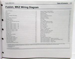 2015 Ford Fusion Lincoln MKZ Electrical Wiring Diagrams Manual