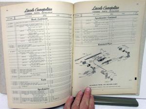 1952-1953 Lincoln Dealer Chassis Parts Book Catalog Cosmopolitan Capri Orig