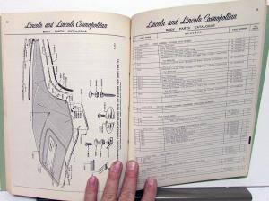 1950 Lincoln & Cosmopolitan Dealer Body Parts Book Catalog Original