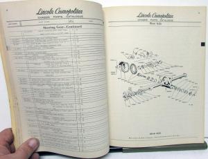 1952 Lincoln Cosmopolitan Dealer Chassis Parts Book Catalog Original