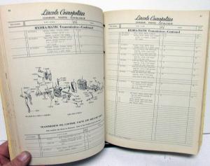 1952 Lincoln Cosmopolitan Dealer Chassis Parts Book Catalog Original