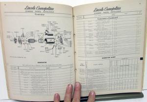 1952 Lincoln Cosmopolitan Dealer Chassis Parts Book Catalog Original