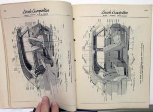 1952 Lincoln Cosmopolitan & Capri Dealer Body Parts Book Catalog Finalized Orig