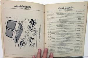 1952 Lincoln Cosmopolitan & Capri Dealer Body Parts Book Catalog Finalized Orig